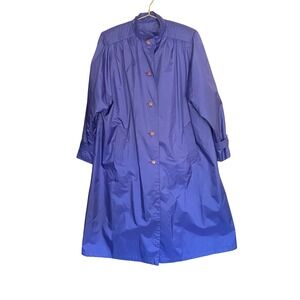 Fleet Street Women's Vintage Purple Lightweight Trench Coat Rain Jacket Size 14